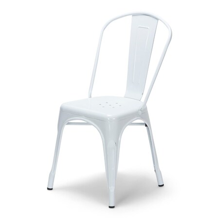Atlas Commercial Products Titan Series™ Industrial Metal Chair, White MSC9WHT